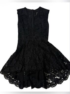 Cushnie Et Ochs Black Lace Peplum Top